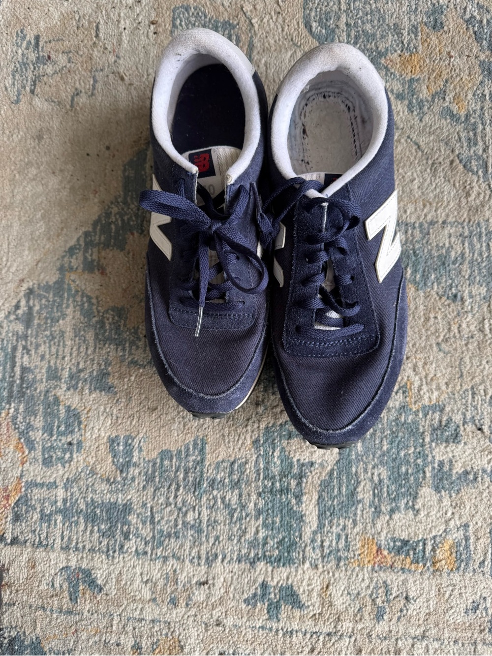 New Balance womens Navy Canvas Sneakers - Classic Casual Style